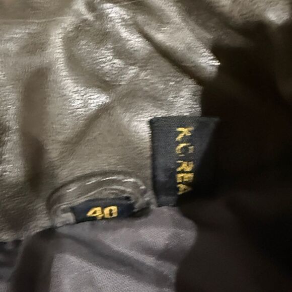 Bertini Men's 40 Dark Brown Leather Classic Bomber Jacket - Picture 5 of 10